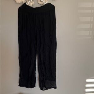 Black Silk/Viscose Pants